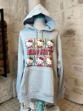 NWT | Sanrio |Hello Kitty Hoodie XL Light Blue Graphic Sweatshirt Oversized Cute
